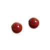 Pendientes Retro Rojos de Otoño e Invierno, Modernos y Sencillos, Pendientes Redondos Festivos de Nicho, Pendientes Rojos de Buena Suerte para Año Nuevo