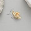 Fivela de Conexão para Bobina de Colar de Pérolas DIY Fivela de Pulseira Fritillaria Laço Fivela de Fileira Única Dupla Fivela para Joias Feitas à Mão