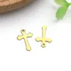 Pendente Cruz de Aço Inoxidável Simples Dourado Retrô Transfronteiriço Pingente para Pulseira Colar Acessórios de Joias DIY