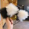 Diadema de Halloween, divertidos accesorios para el cabello, tocado con orejas de gato de peluche, accesorios de anime, cosplay, diadema con orejas de conejo para mujer