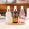 Botella Spray Rosa Mate Negra al por Mayor Botella Gotero Marrón Botella Esencia 120ml Botella Vacía para Reenvasado de Cosméticos