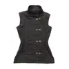 Estilo Oscuro Y2K Hebilla de Avión Decoración Metálica Diseño de Cuello Alto Chaleco para Mujer Estilo Ins Tendencia de Nicho Transfronterizo Nuevo Modelo
