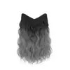 Peluca parisina ombré para mujer, cabello largo, una sola pieza, puntas teñidas, popular en línea, añade volumen de forma natural, mechones esponjosos, postizo de cabello rizado