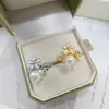 Accesorios de Anillo de Perlas DIY Flor Chapada en Oro Estilo de Lujo Accesible Soporte de Anillo de Mariposa Anillo de Perla de Pétalo Portador Vacío Apertura
