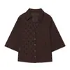 Roupas Femininas Europeias e Americanas AliExpress INS Venda Quente Moda Bordado Vazado Camisa + Conjunto de Mini Saia