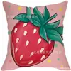 Amazon Nova Fronha de Almofada Frutas Primavera e Verão Série Melancia Morango Linho Estampado Fronha Decorativa para Exterior