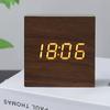 Reloj de Madera al por Mayor Reloj Electrónico LED de Madera Reloj Cuadrado Repetición Despertador Pequeño Reloj Digital Inteligente Reloj Despertador LED