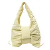 Tendência Novo Design de Moda Senso de Algodão Laço Bolsa de Axila Casual Versátil Personalizada Estilo Simples Bolsa de Ombro Feminina