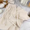 Pantalones de Punto Gruesos de Otoño para Mujer, Estilo Nuevo, Caída Amplia, Versátiles de Cintura Alta, Pierna Recta Adelgazantes
