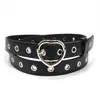 Cinturón de Cuero Personalizado para Mujer con Hebilla Decorativa de Corazón Punk, Estilo Coreano Elegante, Cinturón Ancho para la Cintura de Mujer