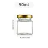 Botella de Vidrio Hexagonal de 45 ml para Miel, Mermelada, Conservas, Degustación, Empaque Pequeño de Miel - Venta al por Mayor del Fabricante