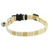 Collar para Mascota Campana Lazo Tela Británica Pier Cuello Gato con Cabeza de Gato Hebilla de Seguridad Collar Gato Perro