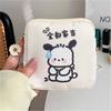 Bolsa de almacenamiento para toallas sanitarias de niña, bolsa pequeña menstrual, bolsa de lona portátil para estudiante con borde de Border Collie de dibujos animados lindo