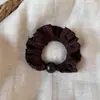 Scrunchie de renda franzida com bolinhas estilo coreano, elástico de cabelo moderno e muito elástico, acessório de cabelo novo estilo retrô