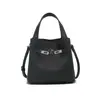Bolso Cesta Cubo de Cuero de Vaca de Primera Capa de Venta Caliente Transfronteriza Primavera y Verano, Sensación de Lujo Ligero de Alta Gama, Bolso de Cuero Genuino para Mujer Portátil a Mano y Cruzado