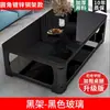Mesa de centro para sala de estar, modelo nuevo 2026, sensación de lujo ligero y alta gama, mesa de centro de vidrio templado imitación mármol, mesa de centro rectangular simple