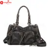 Bolso de Mano para Mujer Europeo y Americano Lavado Chica Picante del Milenio Y2k Bolso de Hombro de Cuero Suave Retro Simple Bolso Cruzado Bolso Tote de Motocicleta