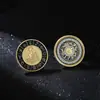 Comercio exterior Europa y Estados Unidos doce constelaciones monedas con incrustaciones de diamantes bañadas en oro colección de monedas conmemorativas extranjeras deseo amor monedas de oro monedas transfronterizo