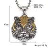 Moda nacional personalidad dominante retro hip hop zodiaco Tigre colgante de moda para hombre transfronterizo europeo y americano acero de titanio cadena de suéter de alta calidad