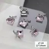 Uña Larga con Forma de Arco Recto Accesorios de Aleación Plata Lateral Montón de Dulces Taladro Joyería para Uñas Decoración para Uñas Postizas Taladro