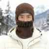 Gorro de Invierno de Punto, Conjunto Cálido de Dos Piezas Tejido, Calentador de Cuello, Gorro de Lana Cortavientos para Ciclismo de Hombre, Gorro de Punto a Prueba de Frío