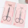 Tijeras para recortar cejas tijeras de codo rectas pequeñas tijeras de acero inoxidable exquisitas tijeras de belleza tijeras de cejas puntiagudas herramientas de tijeras para recortar cejas