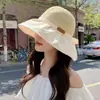 Nuevo Sombrero de Sol Versátil para Exteriores de Verano con Ala Ancha, Sombrero de Pescador, Sombrero Portátil de Protección Solar, Sombrero de Mujer con Lazo