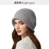 Gorro de Punto Único y Sofisticado con Borde Enrollado y Cordón para Mujeres con Cabezas Grandes, Adecuado para una Apariencia de Rostro Más Pequeño, Gorro de Punto Pullover que Protege las Orejas