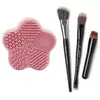 Nuevo Almohadilla Limpiadora de Brochas de Maquillaje de Silicona con Forma de Estrella Herramientas de Belleza de Silicona con Esponja Caja Limpiadora de Herramientas de Belleza