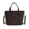 Bolso de hombro moderno de cuero encerado, bolso de mano vintage de alta calidad, bolso cruzado versátil con textura tejida para el trabajo