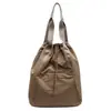 Mochila Cruzada Casual para Mujer Bolsa con Cierre de Cordón Mochila de Gran Capacidad Estilo Montaña