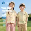 Camiseta de Manga Corta para Niños Estampada Ropa de Verano Algodón Puro 2026 Nuevo Estilo Tops para Bebés y Niños de Manga Corta Ropa de Verano para Niños