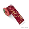 Cinta de Terciopelo Navideña Estampado en Caliente Copo de Nieve Retro Borde de Alambre de Hierro Horneado Decoración Navideña Cinta de Satén Árbol de Navidad Empaque de Caja de Regalo