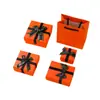 Caja de Regalo con Tapa y Base en Stock, Joyero con Lazo, Caja de Almacenamiento para Joyería de Anillos y Collares, Exquisita Caja de Empaque para Joyería