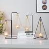 Portavelas Negro Taipéi Decoración Simple para el Hogar Cena a la Luz de las Velas Boda Arte en Hierro Soporte para Velas Adorno Metálico Estilo Europeo Lujo Ligero Mesa de Comedor