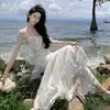 Vestido de Verano Floral Estilo Vacacional con Estampados de Plantas y Flores, Elegante Vestido Ceñido a la Cintura con Patrones Florales