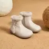 Botas tipo Martin para Niña con Forro de Felpa Otoño/Invierno 2026 Nuevas Botas Cortas de Algodón de Doble Capa para Niños Botas Cálidas de Cuero Botas de Nieve Botas de Piel