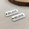 Plata de Xizang etiqueta rectangular inspiradora con letra inglesa aleación exquisita accesorios para colgantes de joyería diy venta al por mayor