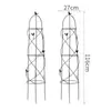 Juxuan Reja de Hierro Forjado Rosa Flor Mensual Estante para Trepadora Clematis Estante para Plantas Trepadoras Poste de Soporte para Maceta Jaula para Pájaros