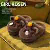Novas pantufas de algodão capivara 2026, com sola antiderrapante, resistente ao desgaste e macia, projetadas para conforto em ambientes internos e adequadas para pais e filhos, com um design fofo de desenho animado
