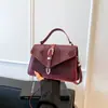 Bolso de Moda con Estampado de Piedra para Mujer, Nuevo Estilo Coreano 2025 Versátil para el Trabajo Cruzado al Hombro Bolso Cuadrado Pequeño