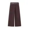 Moda Europea y Americana al por Mayor Aliexpress Ins Moda Popular Pantalones Casuales Sueltos de Pierna Recta con Cinturón Sensación de Alta Gama