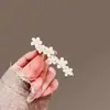 Pinza para el Cabello de Flor de Vidrio Exquisita de Gama Alta para Mujer, Pinza de Pato Estilo Nuevo, Pinza para Flecos Laterales, Pasador Elegante