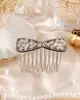Pente de Cabelo Exquisito Estilo Coreano Decorado com Flor de Strass e Toque Luxuoso, Presilha de Cabelo de Alta Qualidade para Penteados Semi-Presos
