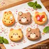 Juguete de Comida de Simulación Resina Gatito Pan Oso Forma de Oso DIY Pegamento de Crema Accesorios Dibujos Animados Lindo Colgante de Cadena para Teléfono
