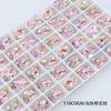 Dongzhou Crystal 10x14 Corte Fuego Artificial Uña Huevo Paloma Pedrería Recubierta Ovalada Punta Inferior Pedrería Accesorios DIY