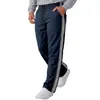 Pantalones de chándal sueltos rectos de sarga pequeña TK para hombre, de talla grande, deportivos casuales para correr, con franjas laterales, transfronterizos de Amazon, europeos y americanos