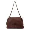 Exportação Transfronteiriça Nova Camurça Outono e Inverno Cor Sólida Bolsa Grande Feminina Tendência Bolsa de Axila Bolsa Transversal com Corrente