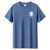 Camiseta de manga corta para hombre de algodón de fibra larga algodón casual pareja Estudiante cuello redondo media manga holgada talla grande top básico