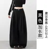 Pantalones de traje plisados marrones para mujer, nuevos de otoño, de cintura alta, ajustados, estilo relajado, para personas petite, pantalones de pierna ancha con curva